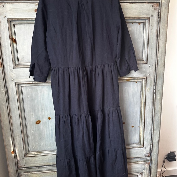 Jenni Kayne James Maxi Tiered Dress sz XS Cotton Linen Blend Navy - Picture 12 of 12
